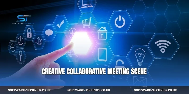 Creative collaborative meeting scene