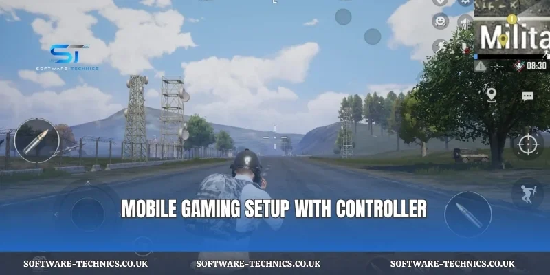 Mobile gaming setup with controller