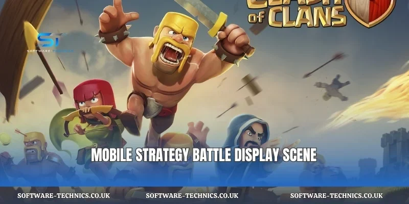Mobile strategy battle display scene