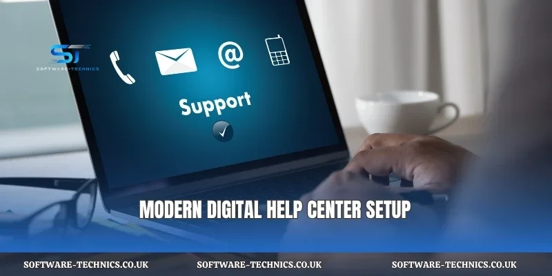 Modern digital help center setup