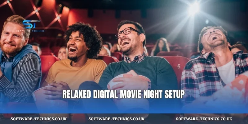 Relaxed digital movie night setup