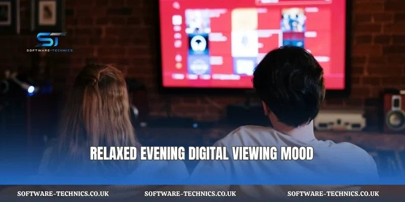 Relaxed evening digital viewing mood