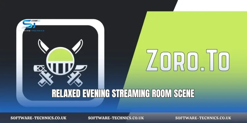 Relaxed evening streaming room scene