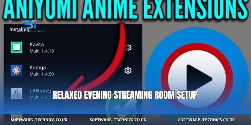 Relaxed evening streaming room setup