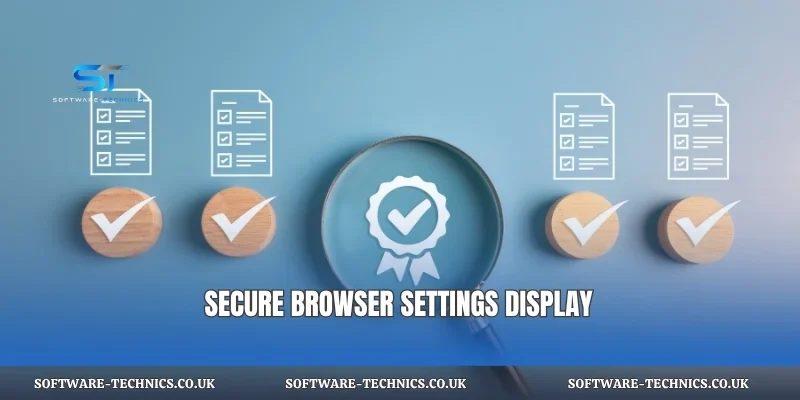 Secure browser settings display